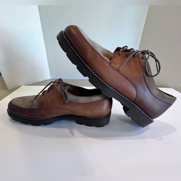 Polo Ralph Lauren Vintage Men's Brown and Tan Oxfords Sz 10 1/2 - Picture 6 of 16